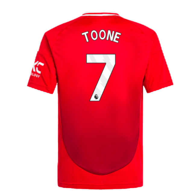 2024-2025 Man Utd Home Shirt (Kids) (Toone 7)-Football Jersey Hub