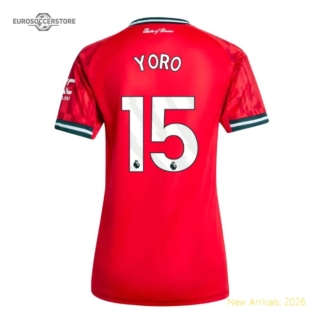 2025-2026 Man Utd Home Shirt (Womens) (Yoro 15)-Football Jersey Hub