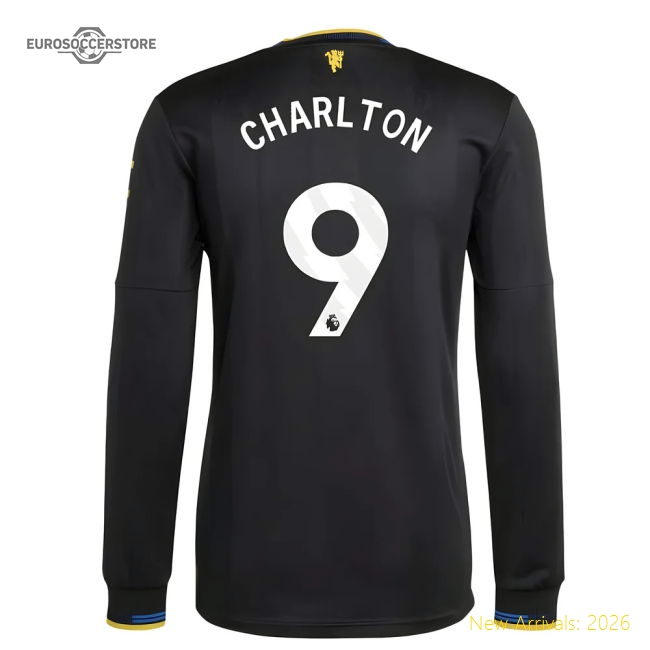 2025-2026 Man Utd Authentic Long Sleeve Third Shirt (Charlton 9)-Football Jersey Hub