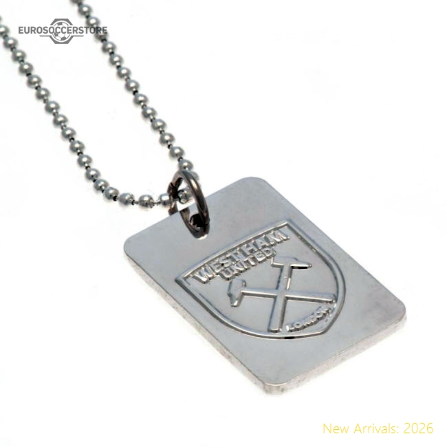 West Ham United FC Silver Plated Dog Tag & Chain-Vantage Point Soccer