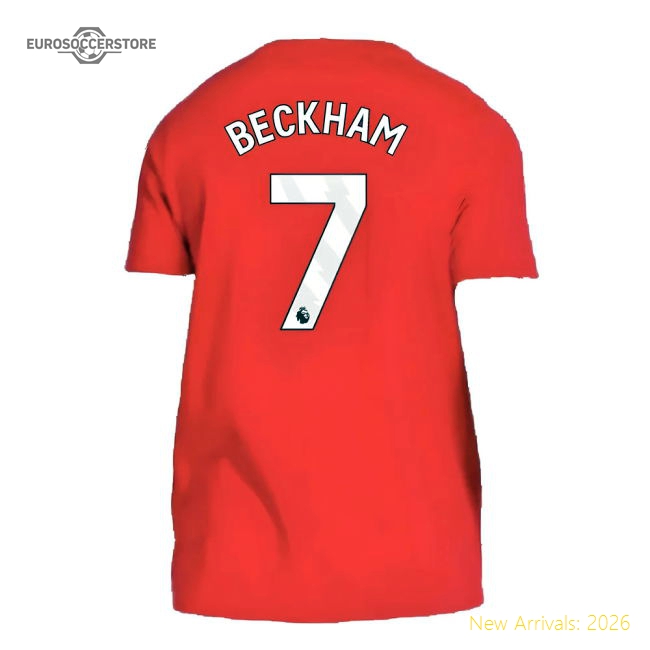 2024-2025 Man Utd DNA Tee (Red) (Beckham 7)-Football Jersey Hub