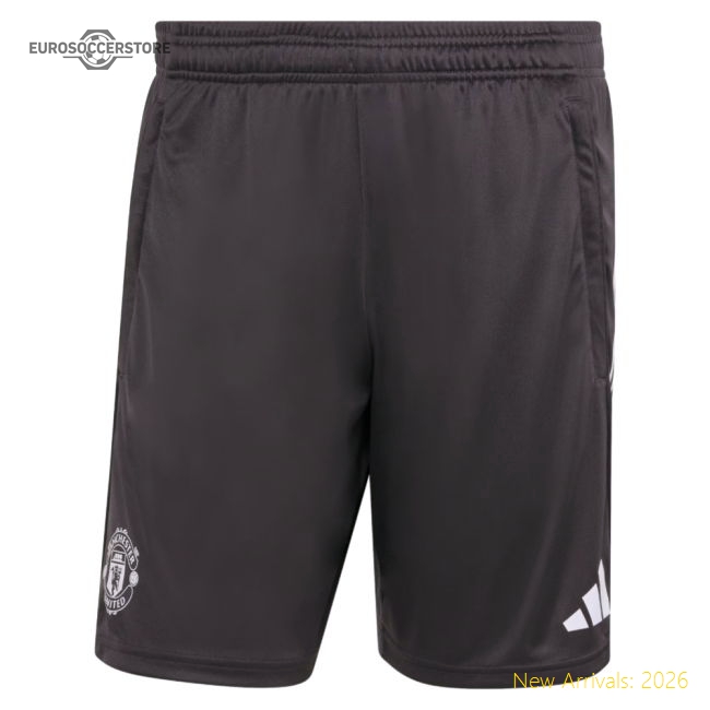 2025-2026 Man Utd Training Shorts (Aurora Black)-Football Jersey Hub