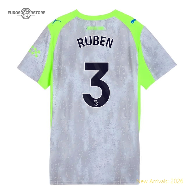 2025-2026 Man City Third Shirt (Womens) (Ruben 3)-Football Jersey Hub