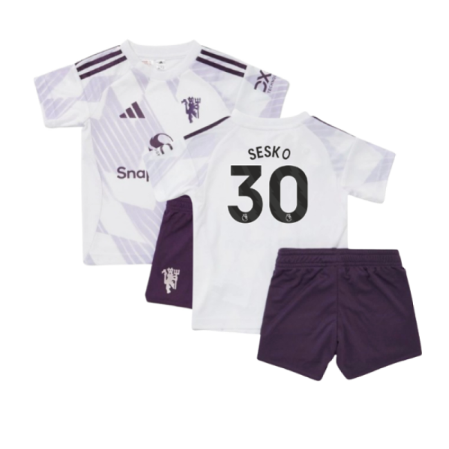 2025-2026 Man Utd Away Baby Kit (Sesko 30)-Football Jersey Hub