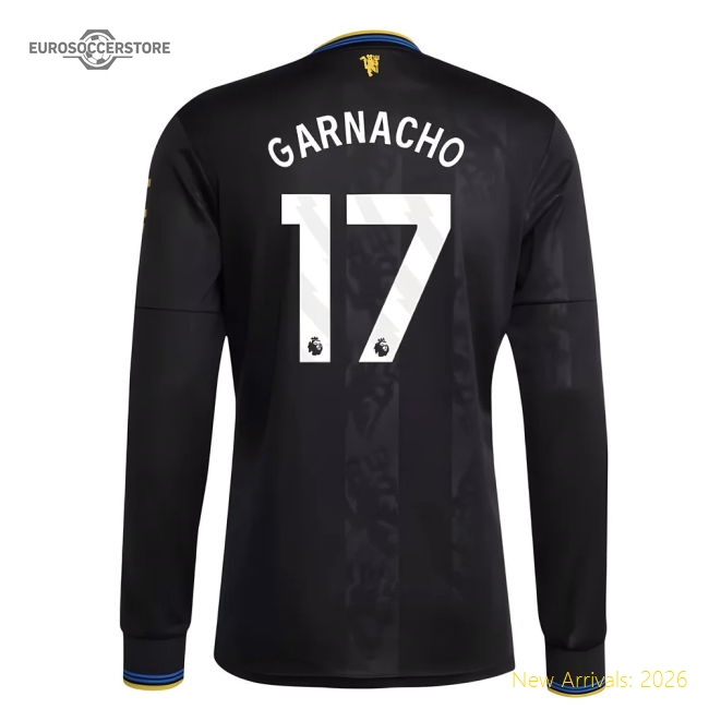 2025-2026 Man Utd Long Sleeve Third Shirt (Garnacho 17)-Football Jersey Hub