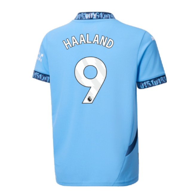 2024-2025 Man City Home Shirt (Kids) (Haaland 9)-Football Shirts Shop