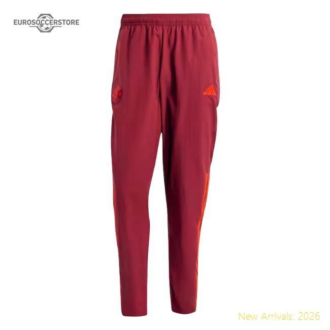 2023-2024 Man Utd EU Presentation Pants (Burgundy)-Football Jersey Hub