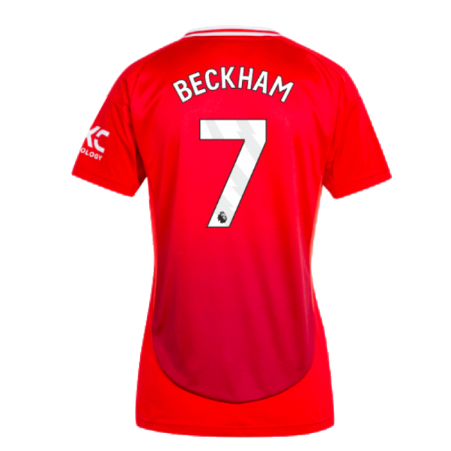 2024-2025 Man Utd Home Shirt (Womens) (Beckham 7)-Football Jersey Hub