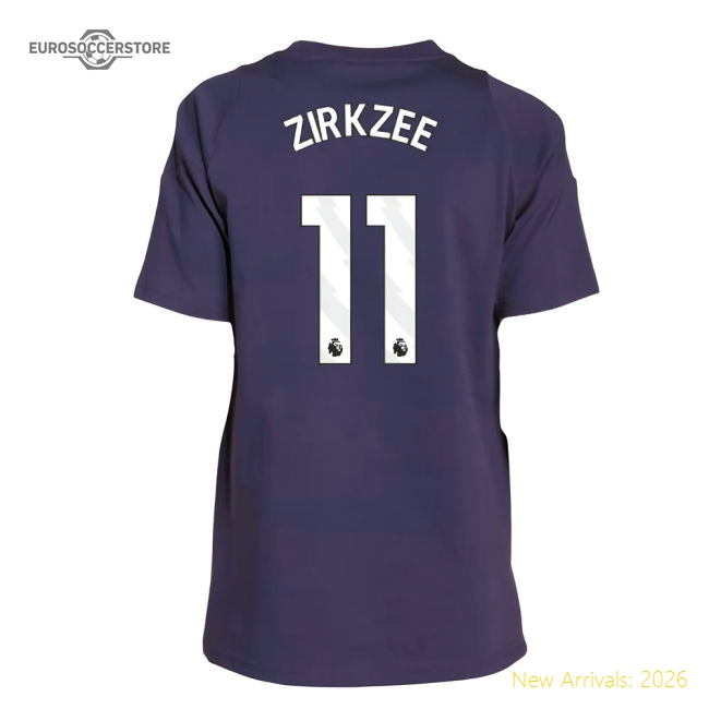 2025-2026 Man Utd Training Tee (Aurora Plum) - Kids (Zirkzee 11)-Football Jersey Hub