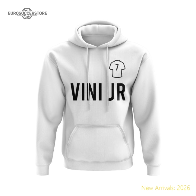 Vini Jr Real Madrid Number Hoody (White)-PitchVibe Kits