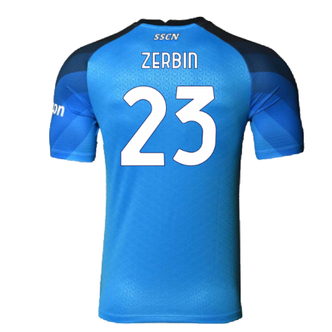 Napoli 2022-23 Player Issue Home Shirt (3XL) (Zerbin 23) (Excellent)-Vantage Point Soccer
