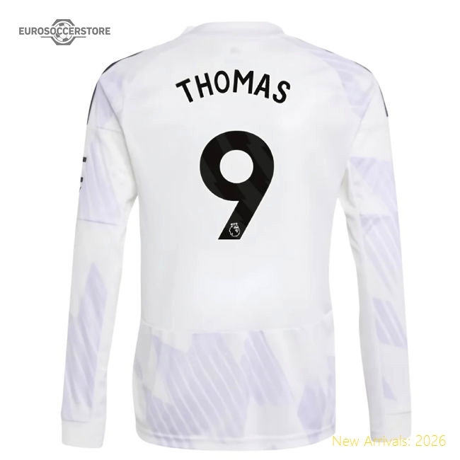 2025-2026 Man Utd Long Sleeve Away Shirt (Kids) (Thomas 9)-Football Jersey Hub
