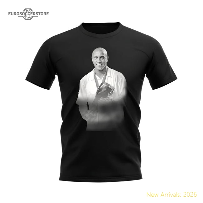 Roberto Carlos Real Madrid Legend T-Shirt (Black)-BuySoccerJersey Hub
