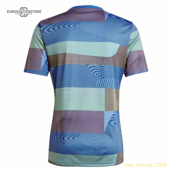 2025-2026 Real Madrid Pre-Match Shirt (Blue)-BuySoccerJersey Hub