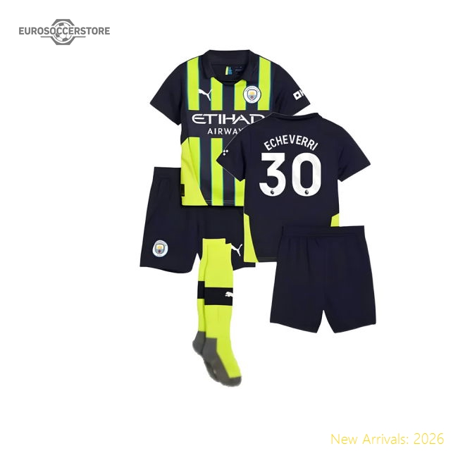 2024-2025 Man City Away Mini Kit (Echeverri 30)-Football Jersey Hub