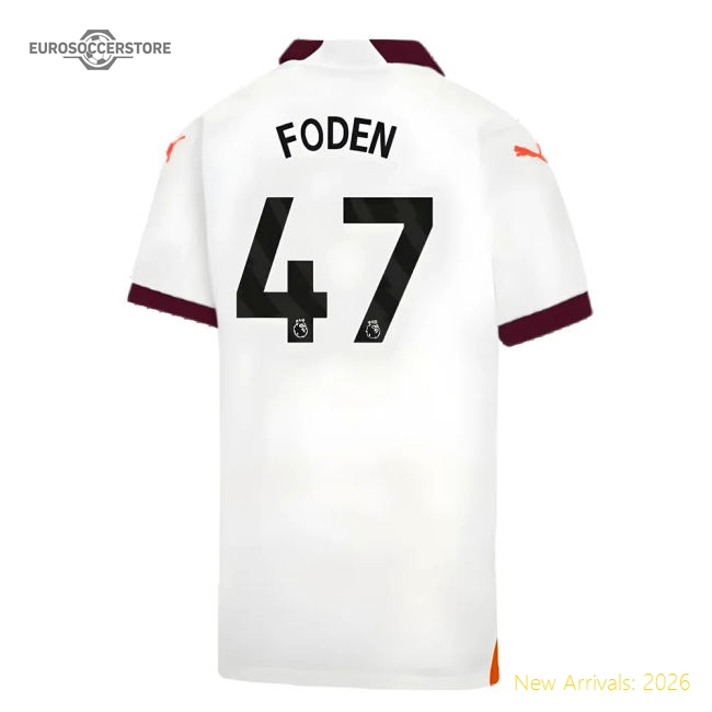 2023-2024 Man City Away Shirt (Kids) (FODEN 47)-Football Jersey Hub