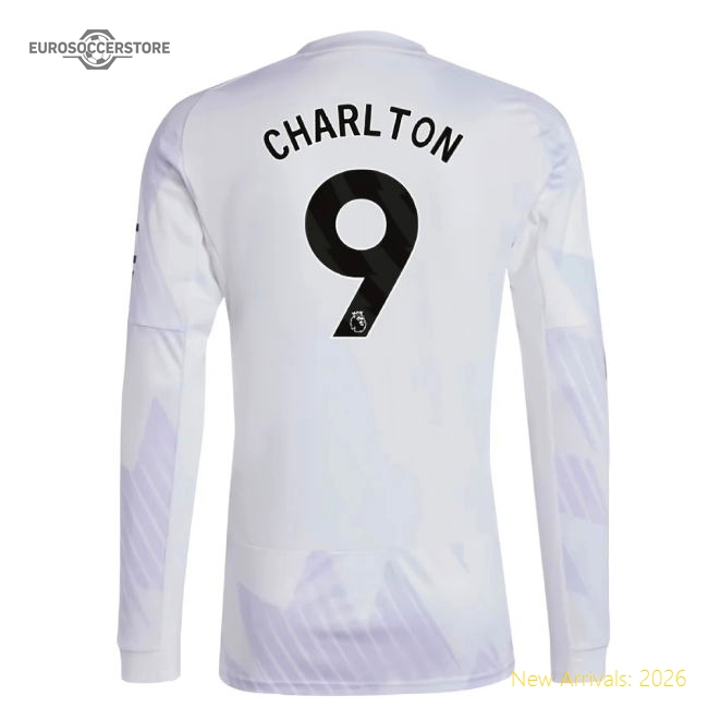 2025-2026 Man Utd Long Sleeve Away Shirt (Charlton 9)-Football Jersey Hub
