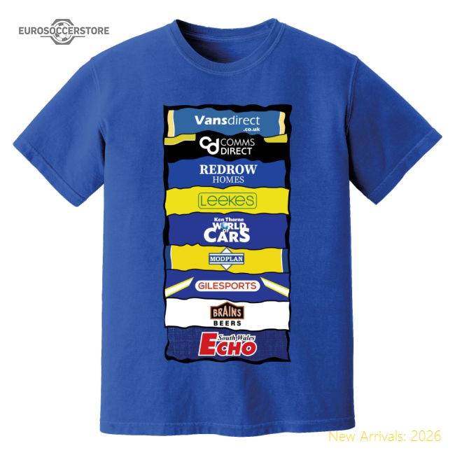 Cardiff Sponsor History T-Shirt (Blue)-Vantage Point Soccer