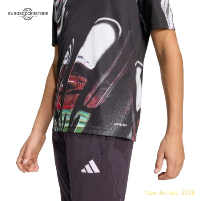 2025-2026 Man Utd Pre Match Shirt (Black) - Kids-Football Jersey Hub