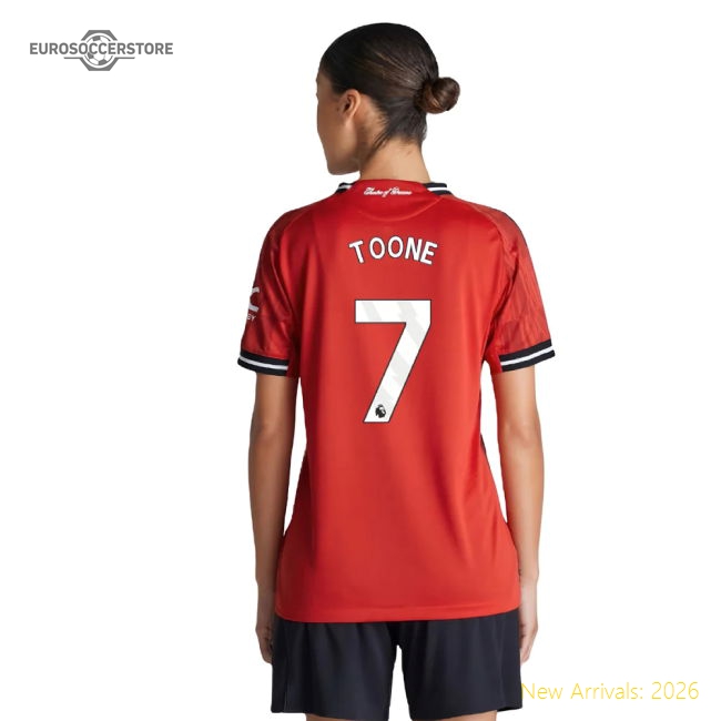 2025-2026 Man Utd Authentic Home Shirt (Womens) (Toone 7)-Football Jersey Hub
