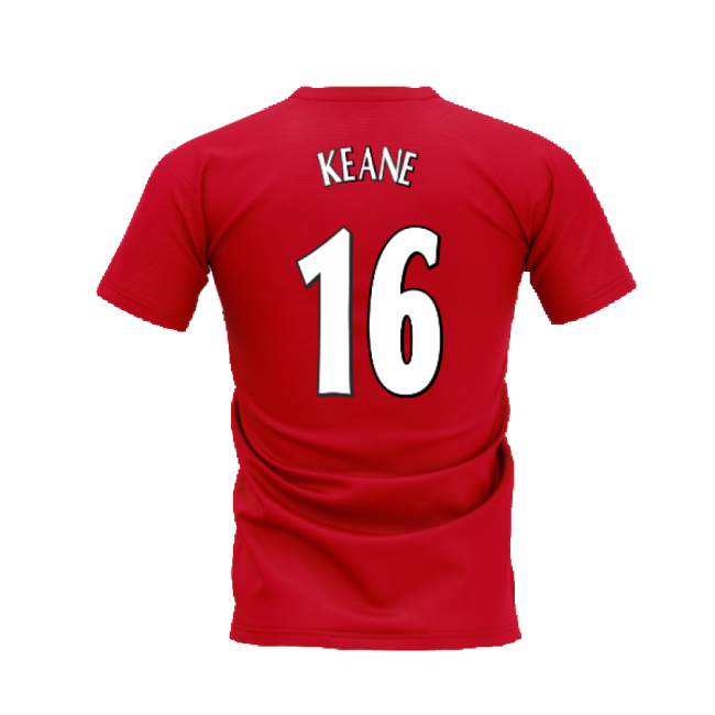 Manchester United 1998-1999 Retro Shirt T-shirt (Red) (Keane 16)-Football Jersey Hub