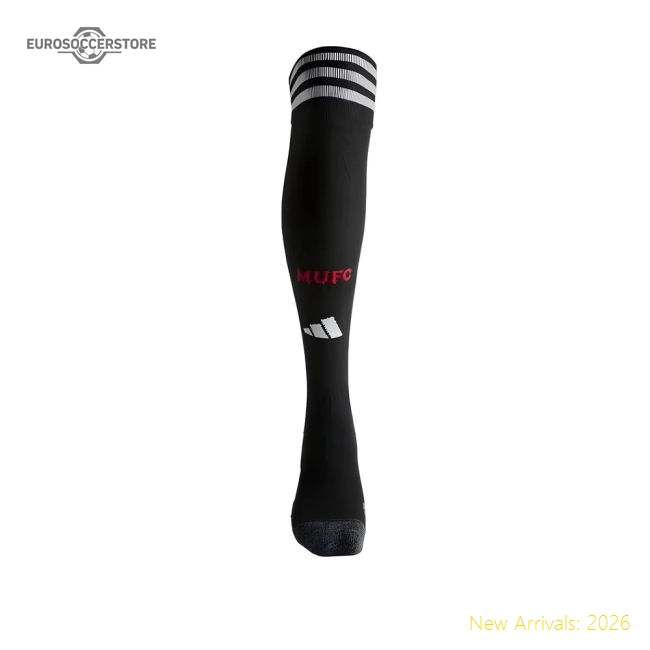 2025-2026 Man Utd Home Socks (Black)-Football Jersey Hub