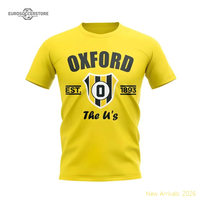 Oxford Established T-Shirt (Yellow) Jersey Fan Match Day Apparel-PitchVibe Kits