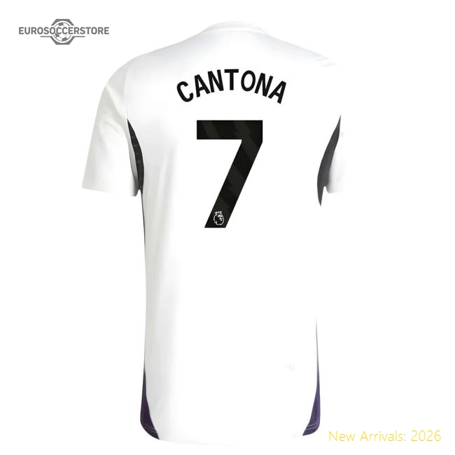 2025-2026 Man Utd Training Jersey (White) (Cantona 7)-Football Jersey Hub