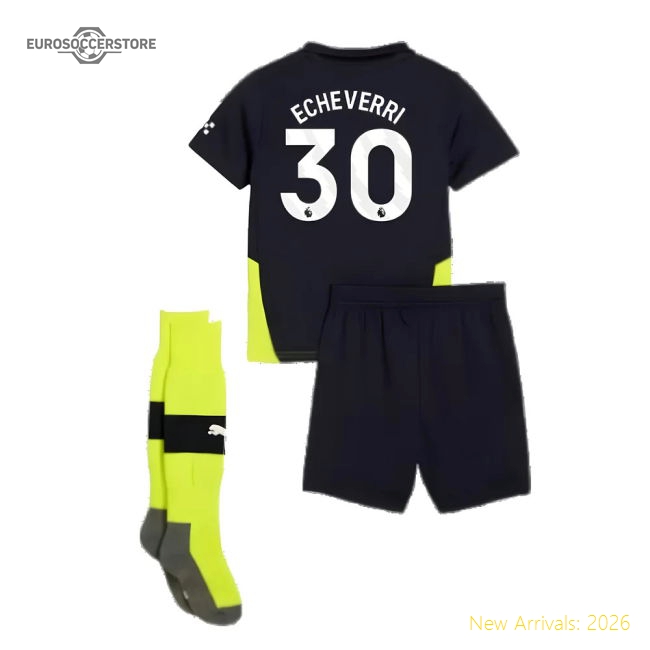 2024-2025 Man City Away Mini Kit (Echeverri 30)-Football Jersey Hub
