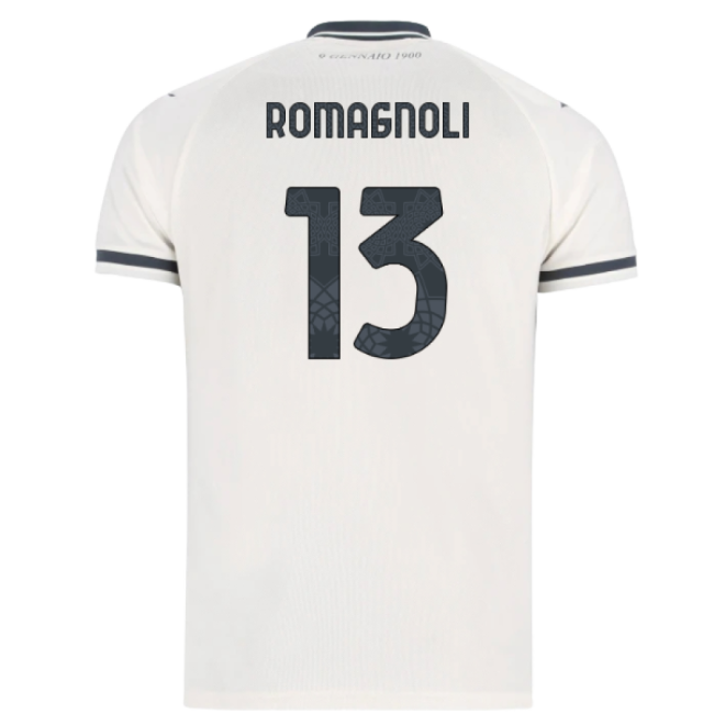 2025-2026 Lazio Away Shirt - Kids (Romagnoli 13)-Vantage Point Soccer