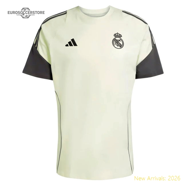 2025-2026 Real Madrid Training Tee (Almost Lime)-BuySoccerJersey Hub