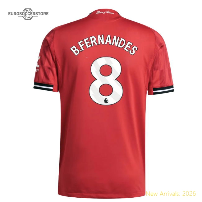 2025-2026 Man Utd Authentic Home Shirt (B.Fernandes 8)-Football Jersey Hub