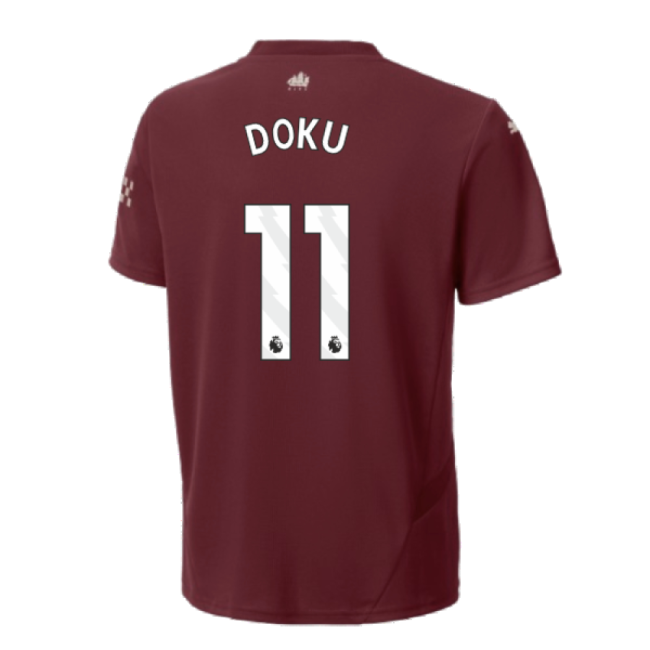 2024-2025 Man City Third Shirt (Kids) (Doku 11)-Football Jersey Hub