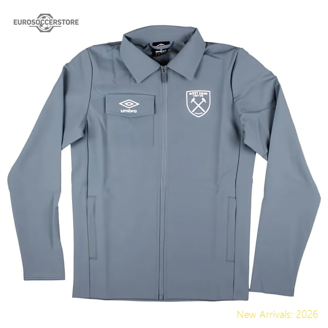 2024-2025 West Ham Presentation Jacket (Flint Stone) - Kids-Vantage Point Soccer
