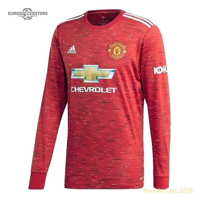 2020-2021 Man Utd Adidas Home Long Sleeve Shirt (VAN DER SAR 1)-Football Jersey Hub