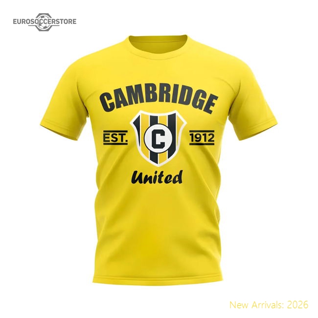 Cambridge Established T-Shirt (Yellow) Shirt Fan Match Day Apparel-PitchVibe Kits