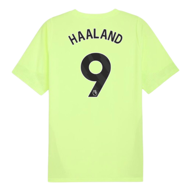 2025-2026 Man City Training Jersey (Fizzy Apple) (Haaland 9)-Football Shirts Shop