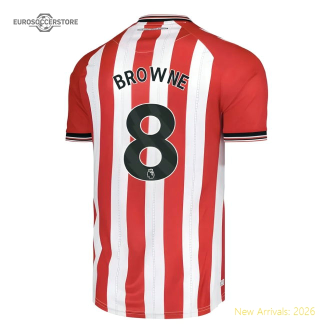 2025-2026 Sunderland Home Shirt (Browne 8)-Football Shirts Shop