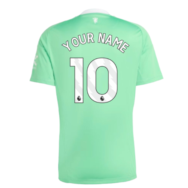 2025-2026 Man Utd Third Goalkeeper Shirt (Green) (Your Name)-Football Jersey Hub