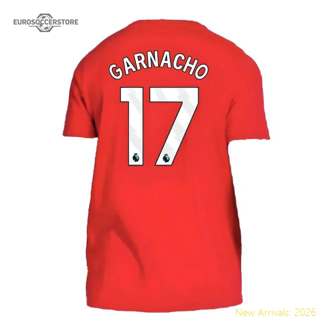 2024-2025 Man Utd DNA Tee (Red) (Garnacho 17)-Football Jersey Hub