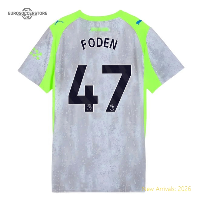 2025-2026 Man City Third Shirt (Womens) (Foden 47)-Football Jersey Hub