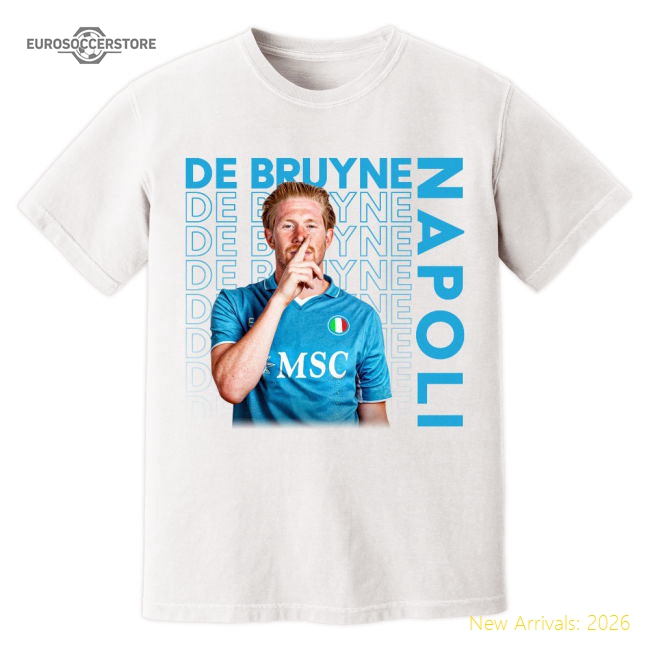 Kevin De Bruyne Napoli T-Shirt (White)-Vantage Point Soccer