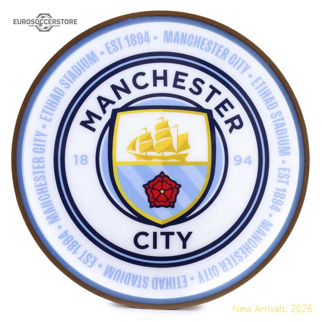 Manchester City FC 12 Inch LED Wall Light-Football Shirts Shop