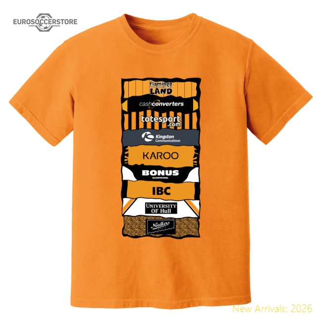 Hull Sponsor History T-Shirt (Orange)-Vantage Point Soccer
