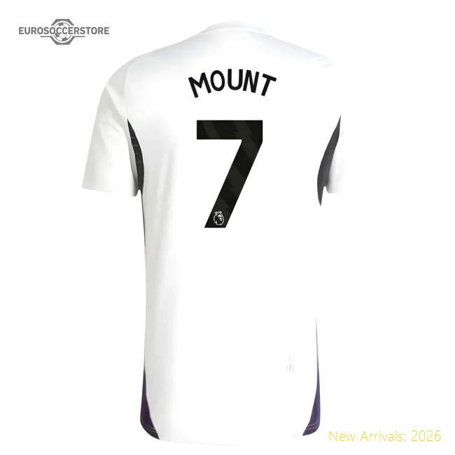 2025-2026 Man Utd Training Jersey (White) (Mount 7)-Football Jersey Hub