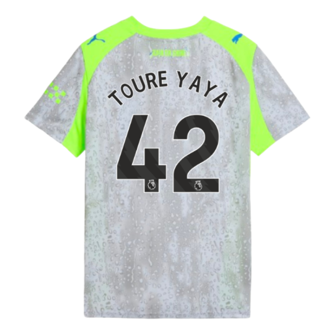 2025-2026 Man City Third Shirt (Kids) (Toure Yaya 42)-Football Jersey Hub