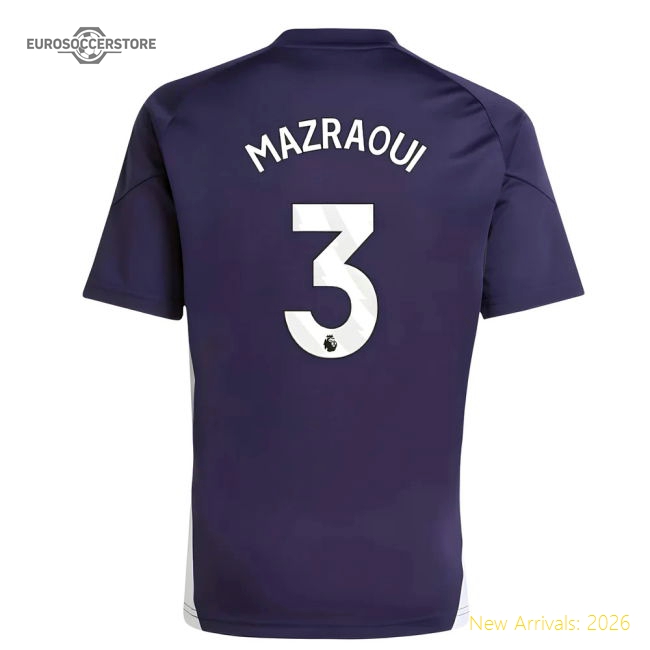 2025-2026 Man Utd Training Jersey (Aurora Plum) - Kids (Mazraoui 3)-Football Jersey Hub