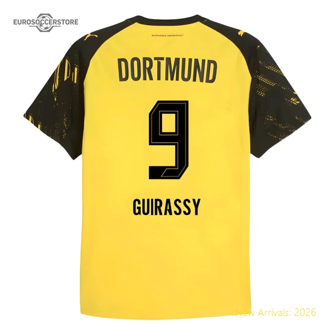 2025-2026 Borussia Dortmund Authentic Home Shirt (Guirassy 9)-Football Jersey Hub