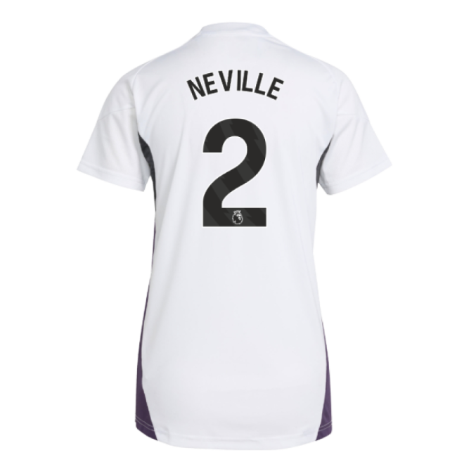 2025-2026 Man Utd Training Jersey (White) - Womens (Neville 2)-Football Jersey Hub