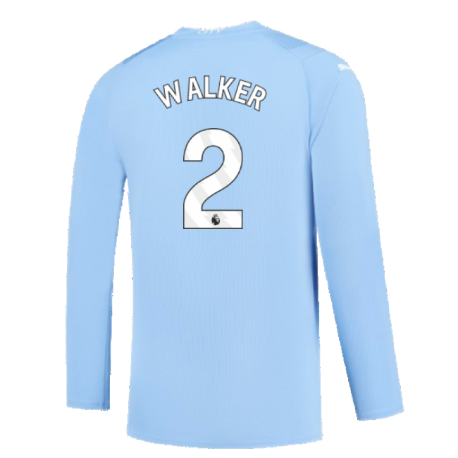 Manchester City 2023-2024 Puma Home Long Sleeved Shirt (S) (Good) (WALKER 2)-PitchVibe Kits